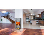 Krbová kamna ABX Polar 8 černý plech, pícka mastek 